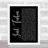 Trace Adkins Just Fishin' Black Script Song Lyric Wall Art Print