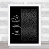 Brantley Gilbert Let It Ride Black Script Song Lyric Wall Art Print