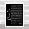 Aerosmith Dream On Black Script Song Lyric Wall Art Print