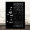 Alison Moyet Love Letters Black Script Song Lyric Wall Art Print