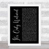 Crowded House It's Only Natural Black Script Song Lyric Wall Art Print