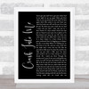 Dave Matthews Band Crash Into Me Black Script Song Lyric Wall Art Print