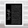 Ariana Grande Moonlight Black Script Song Lyric Wall Art Print