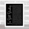 Elton John I'm Still Standing Black Script Song Lyric Wall Art Print