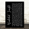 Eric Clapton Wonderful Tonight Black Script Song Lyric Wall Art Print