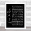 for KING & COUNTRY Burn The Ships Black Script Song Lyric Wall Art Print