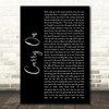 Fun Carry On Black Script Song Lyric Wall Art Print