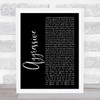 Beartooth Aggressive Black Script Song Lyric Wall Art Print