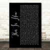 George Michael This Is How Black Script Song Lyric Wall Art Print