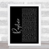 iiO Rapture Black Script Song Lyric Wall Art Print