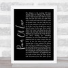 Jennifer Rush Power Of Love Black Script Song Lyric Wall Art Print