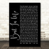Blue Best In Me Black Script Song Lyric Quote Print