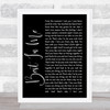 Blue Best In Me Black Script Song Lyric Quote Print