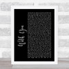 Chris Brown With You Black Script Song Lyric Quote Print