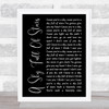 Coldplay A Sky Full Of Stars Black Script Song Lyric Quote Print