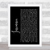 Faithless Insomnia Black Script Song Lyric Quote Print
