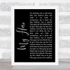 Foo Fighters My Hero Black Script Song Lyric Quote Print