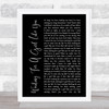 Foreigner Waiting For A Girl Like You Black Script Song Lyric Quote Print