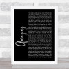 George Michael Amazing Black Script Song Lyric Quote Print