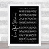 Joan Armatrading Love And Affection Black Script Song Lyric Quote Print