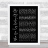 Ronan Keating When You Say Nothing At All Black Script Song Lyric Quote Print