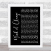 Scorpions Wind of Change Black Script Song Lyric Quote Print