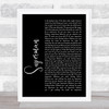 Scouting For Girls Superman Black Script Song Lyric Quote Print