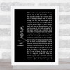 Shawn Mendes Memories Black Script Song Lyric Quote Print