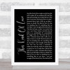 Sister Hazel This Kind Of Love Black Script Song Lyric Quote Print