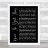 The Style Council You're The Best Thing Black Script Song Lyric Quote Print