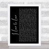 Tina Charles I Love to Love Black Script Song Lyric Quote Print