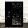 Ultravox Vienna Black Script Song Lyric Quote Print