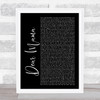 2Pac Dear Mama Black Script Song Lyric Quote Print