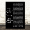 Adele All I Ask Black Script Song Lyric Quote Print