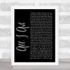 Adele All I Ask Black Script Song Lyric Quote Print