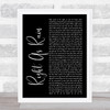 Adele Right As Rain Black Script Song Lyric Quote Print