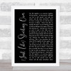 John Lennon (Just Like) Starting Over Black Script Song Lyric Quote Print