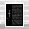 Kate Nash Foundations Black Script Song Lyric Quote Print