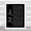 Kodaline High Hopes Black Script Song Lyric Quote Print