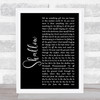 Lady Gaga & Bradley Cooper Shallow Black Script Song Lyric Print