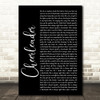 OMI Cheerleader Black Script Song Lyric Quote Print