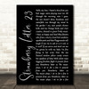 The Brothers Johnson Strawberry Letter 23 Black Script Song Lyric Quote Print
