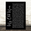 Zac Brown Band My Old Man Black Script Song Lyric Quote Print