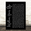Adele Million Years Ago Black Script Song Lyric Print