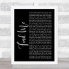 Boyce Avenue Find Me Black Script Song Lyric Print