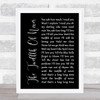 Charlie Landsborough The Twelfth Of Never Black Script Song Lyric Print