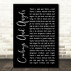 Dustin Lynch Cowboys And Angels Black Script Song Lyric Print