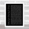 Glenn Mederios Nothing Gonna Change My Love For You Black Script Song Lyric Print