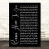 Grant Gustin Runnin' Home To You Black Script Song Lyric Print