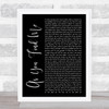 Hillsong United As You Find Me Black Script Song Lyric Print